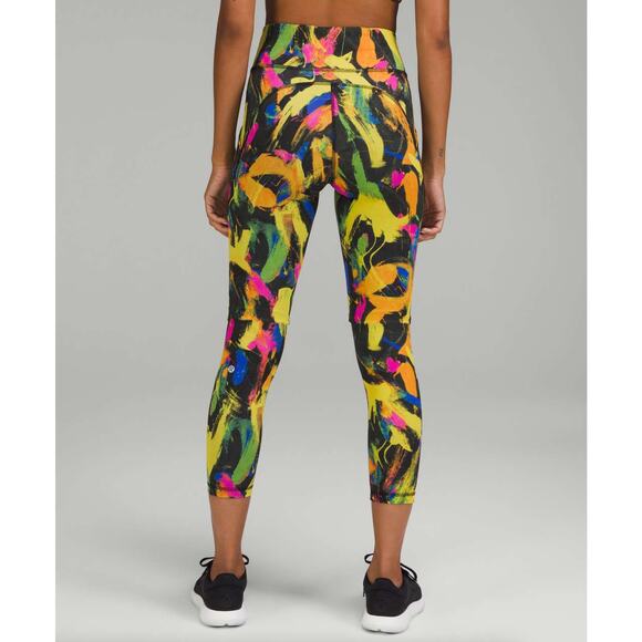 LULULEMON Invigorate High-Rise Tight 25" Undertone Black Multi Sz 6 {R36} - Picture 2 of 6